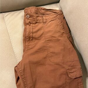 Old Navy Rust Brown Cargo Jumpsuit Pants